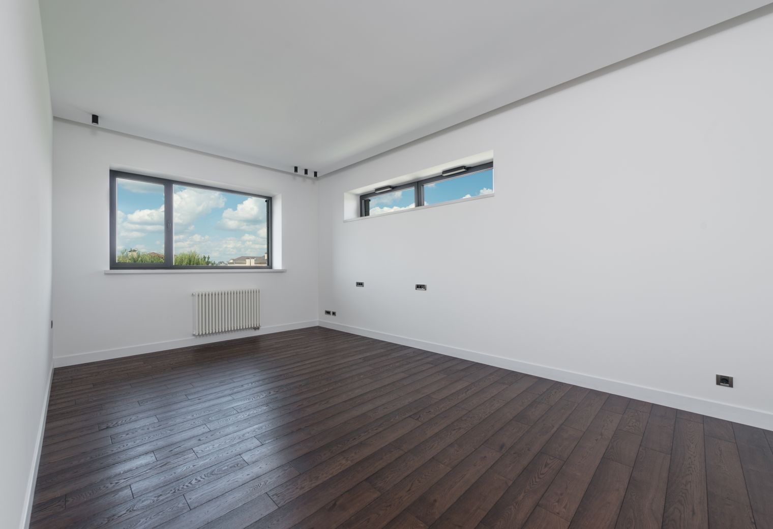 Commercial Decorating in North End — clean edges cut in around trim and sockets