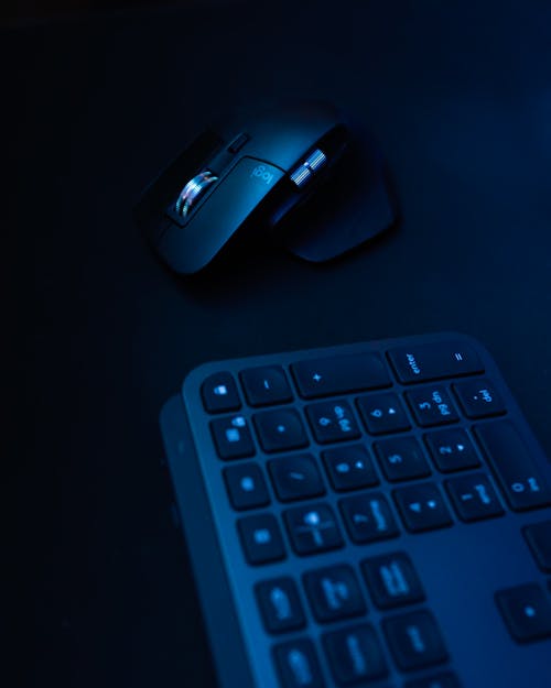 Foto stok gratis keyboard, mouse, nirkabel