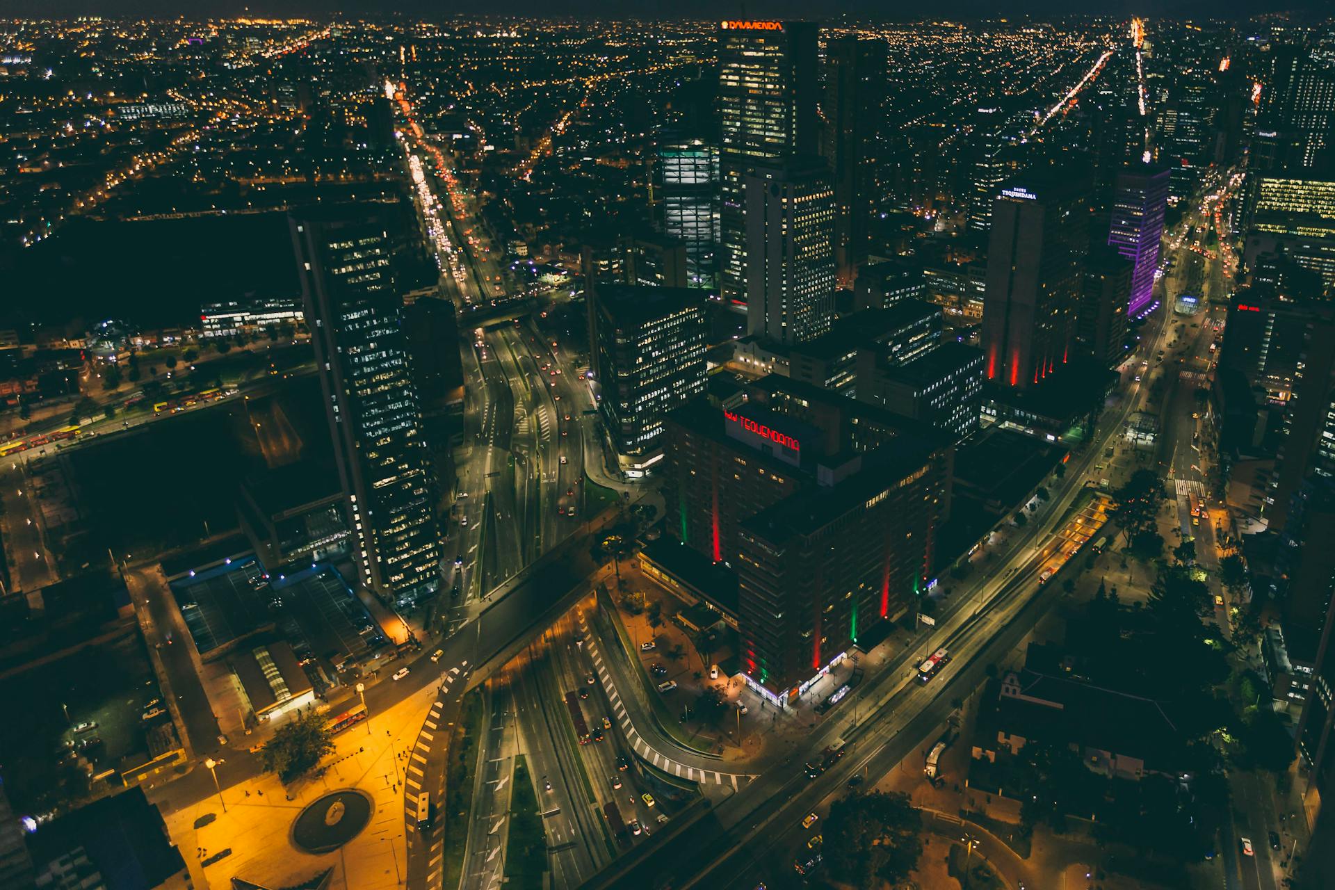 Aerial View of a City in Colombia