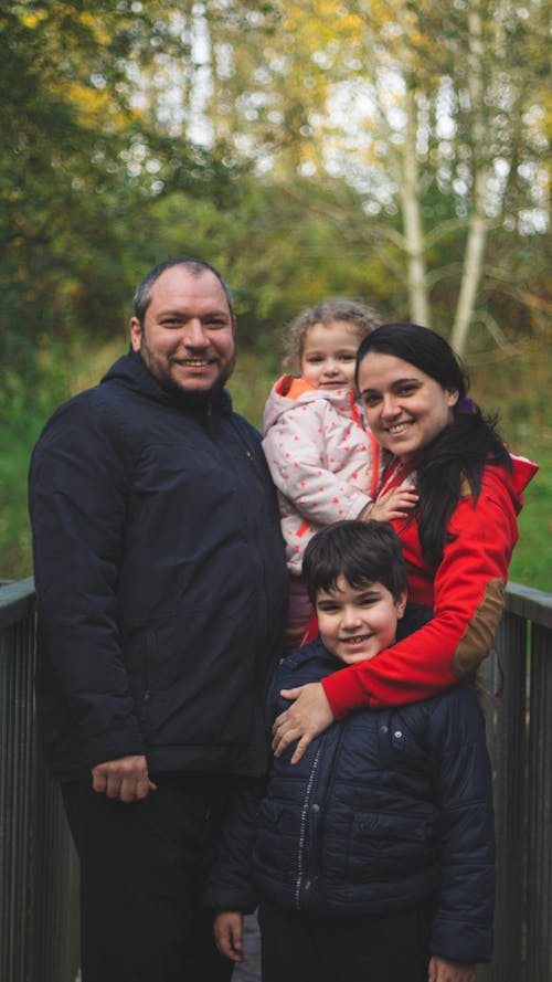 Free Family Posing Together Stock Photo