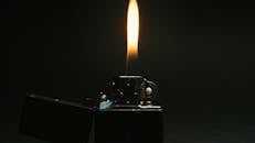 Fire from the Flip Top Lighter