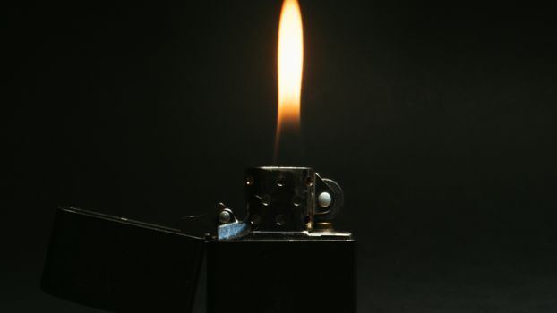 Fire from the Flip Top Lighter