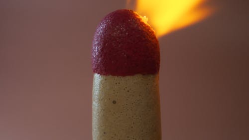 Free Burning Match Stick Stock Photo