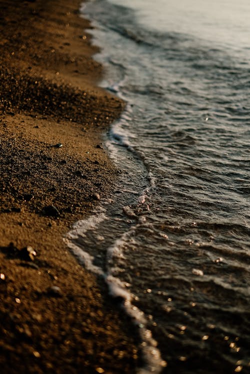 Brown Sand Near Body of Water