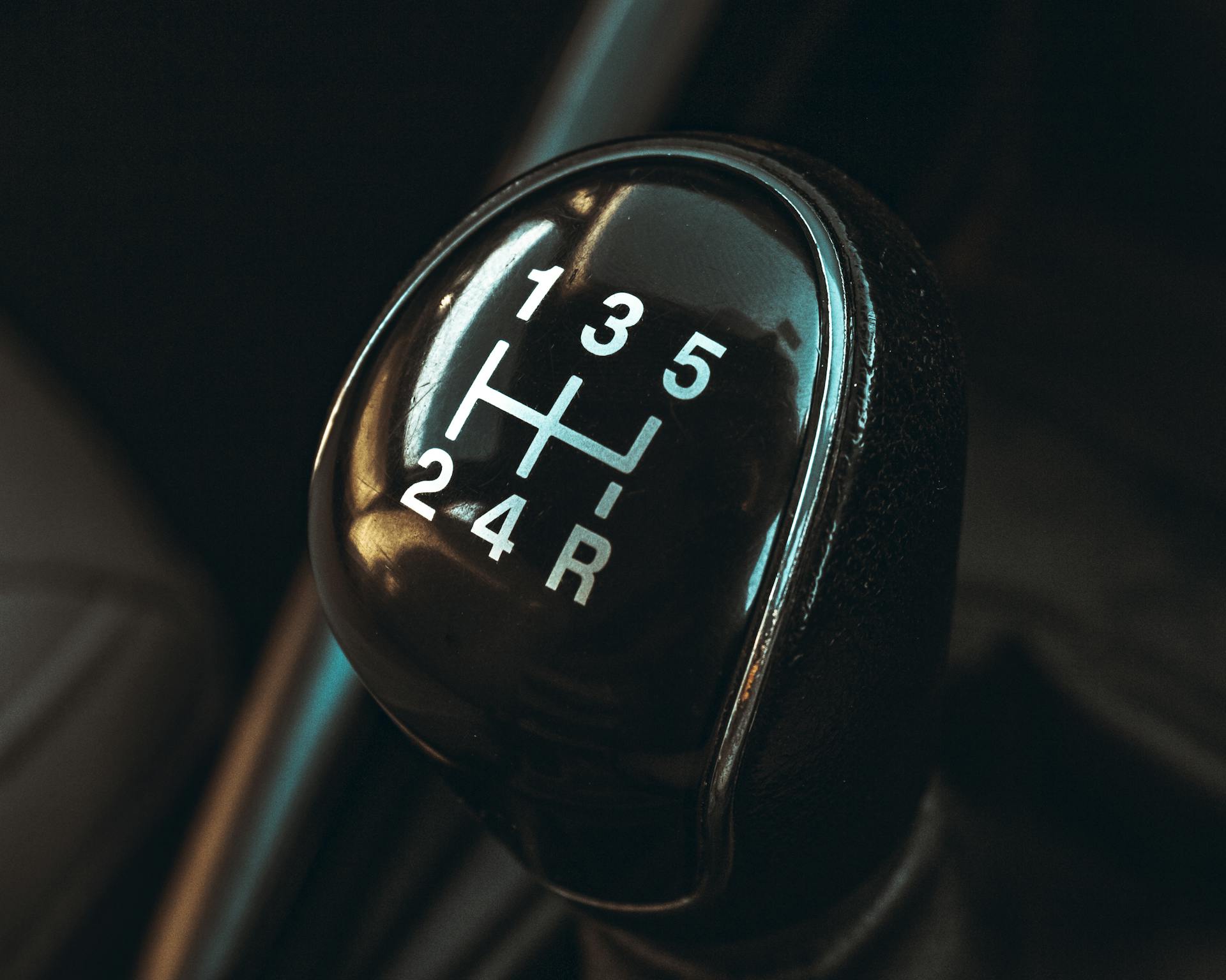 Black and Silver Gearshift Lever