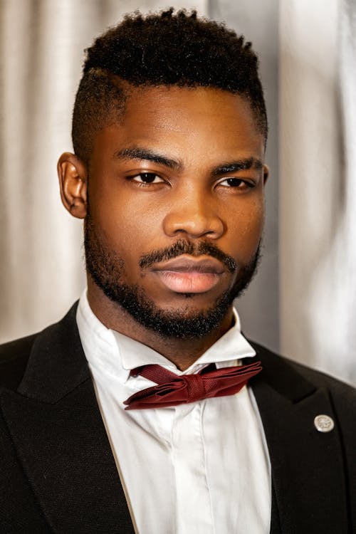 Portrait of a Young Man in a Suit and Bow-tie 