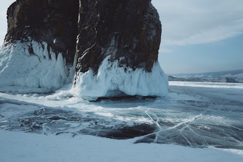 冬季, 冰, 冰凍的湖面 的 免费素材图片
