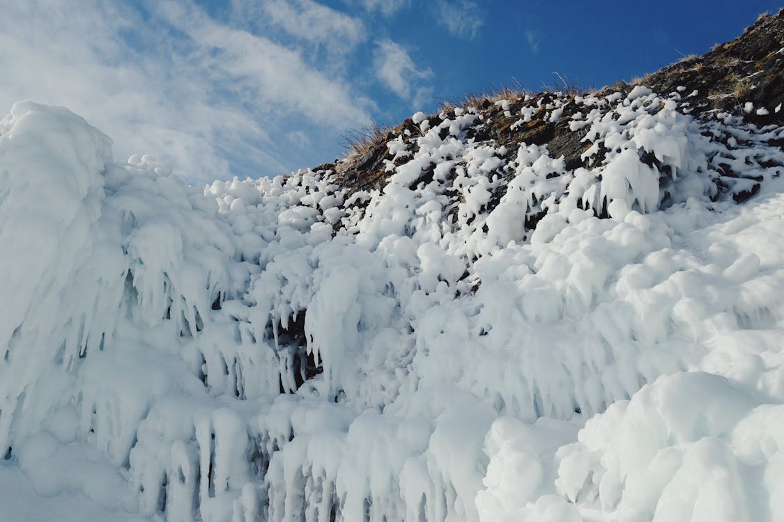 Photos gratuites de baïkal, contre-plongée, couvert de neige