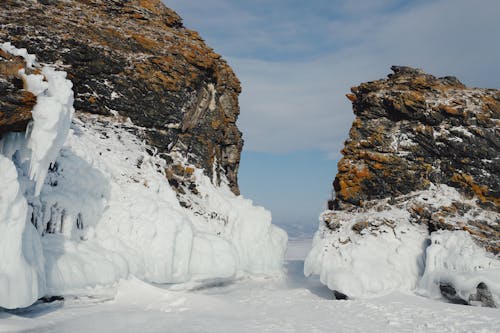 Kostenloses Stock Foto zu baikal, eis, felsformation