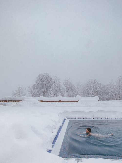 Foto d'estoc gratuïta de constipat, hivern, nedant