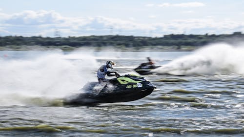 Man Riding Jet Ski