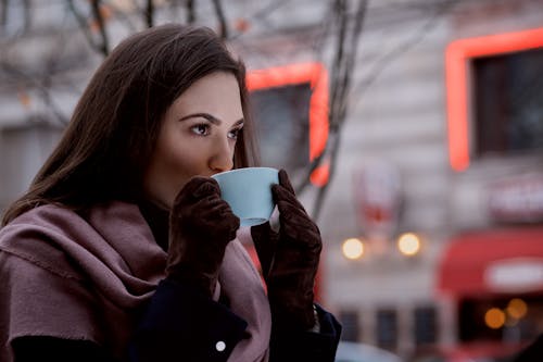 Free Woman Drinking Tea Stock Photo