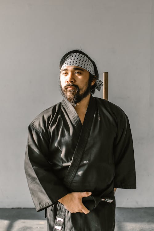 A Man in a Martial Art Uniform