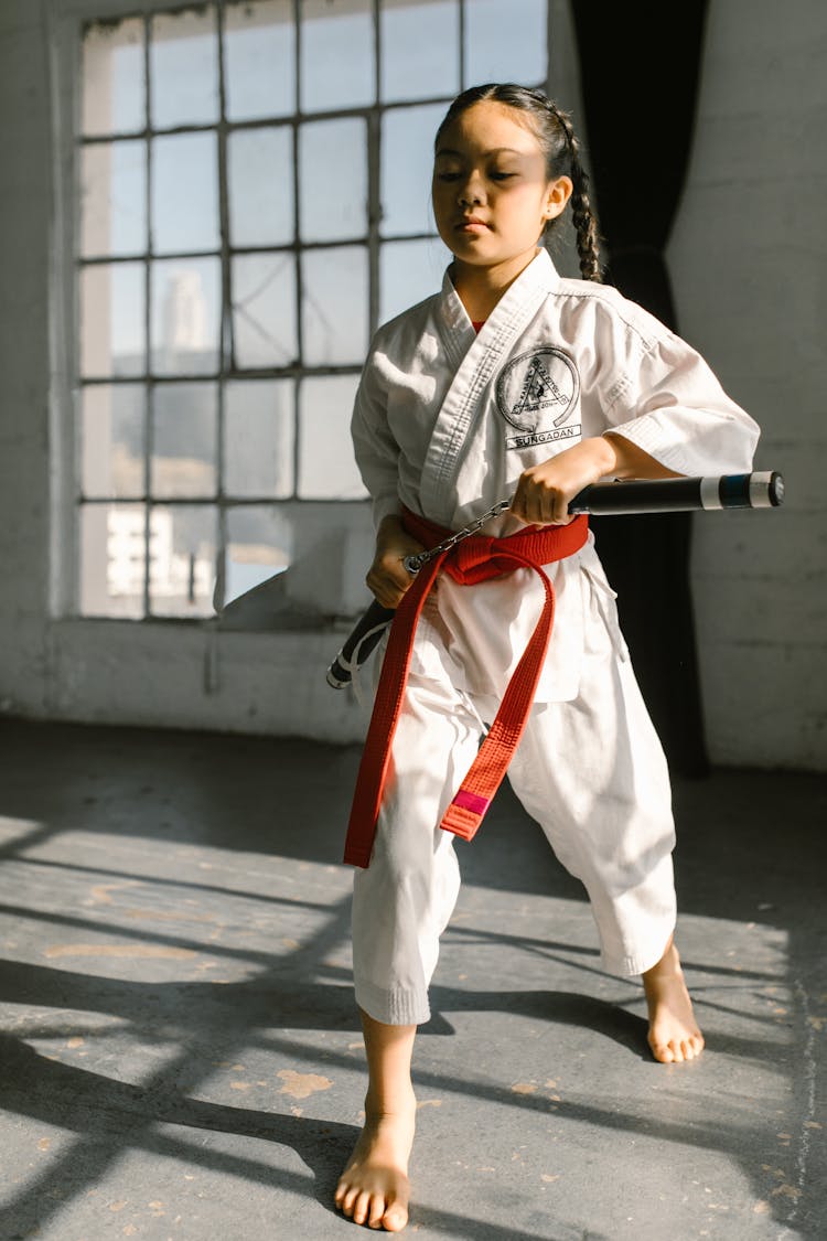 A Girl In White Gi