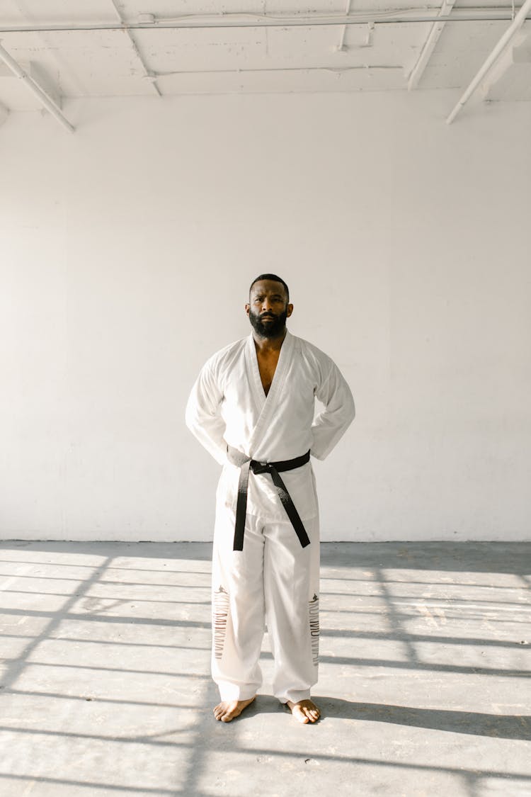 A Man In White Gi