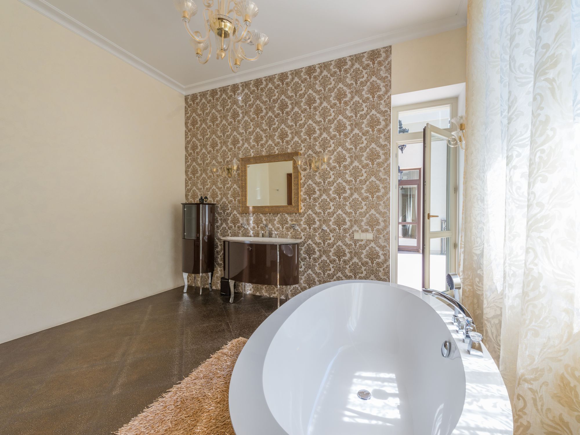 Wallpapering in West Wickham, Bromley — decorator hanging pattern-matched wallpaper