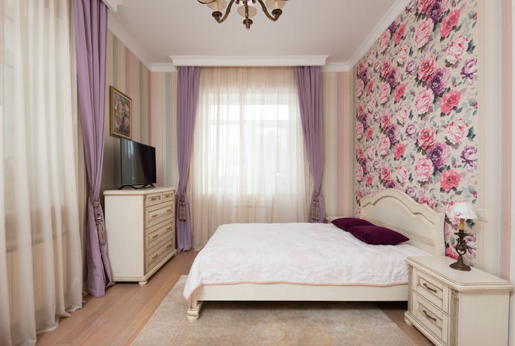 Light Beige And Pink Bedroom