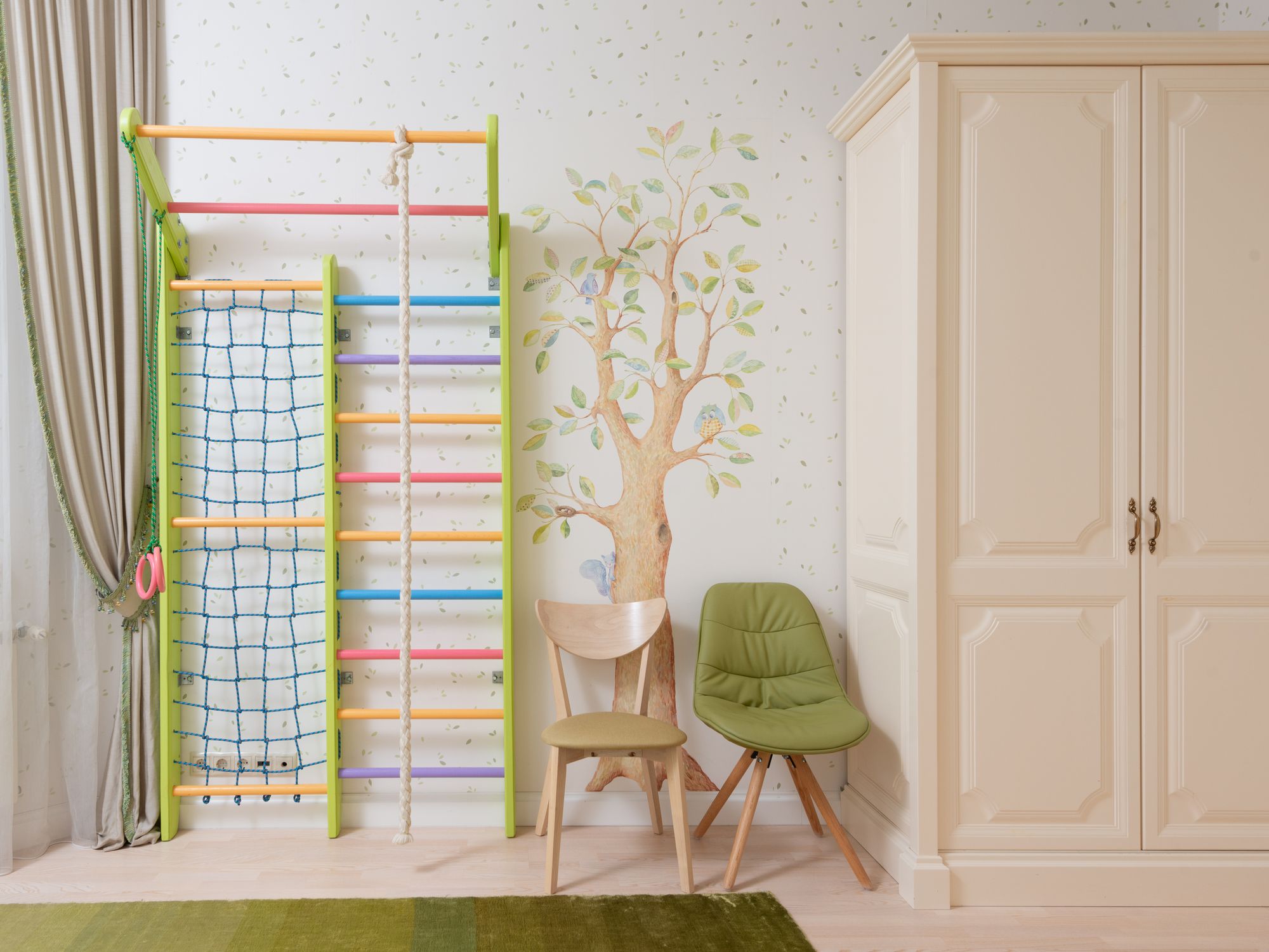 Wallpapering in Childs Hill, Barnet — decorator hanging pattern-matched wallpaper