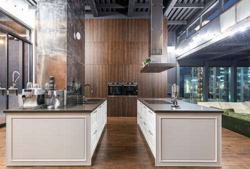 Interior of modern kitchen zone