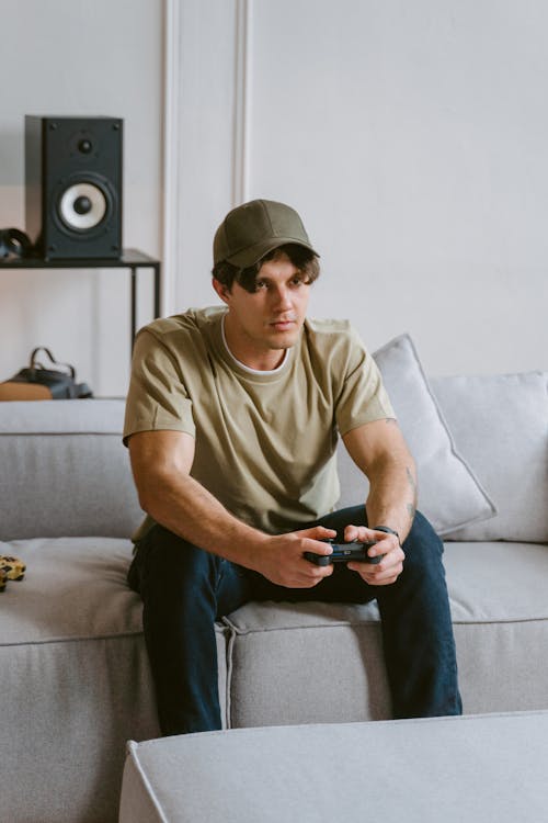 Man Playing a Video Game