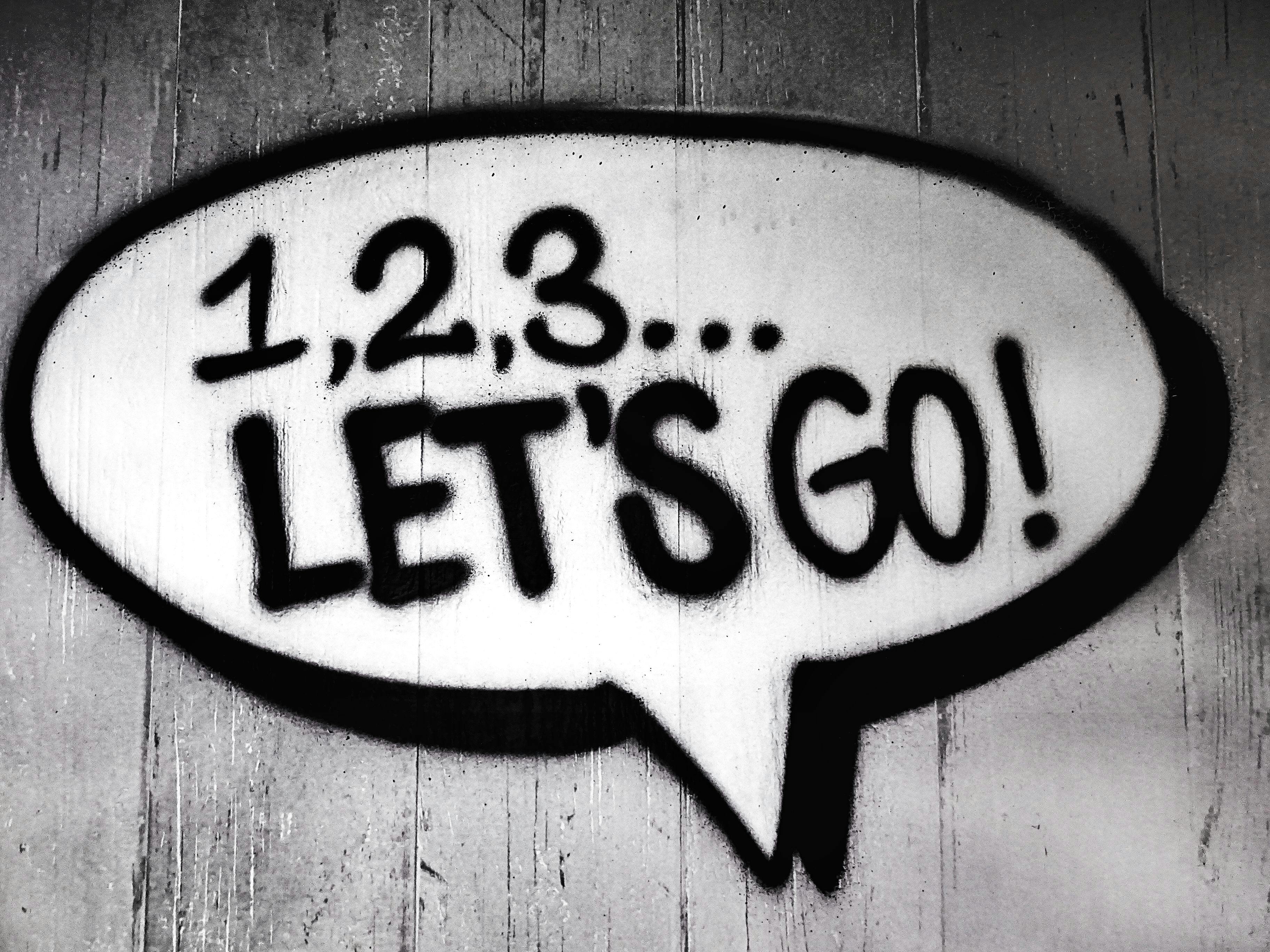123 let s go imaginary text