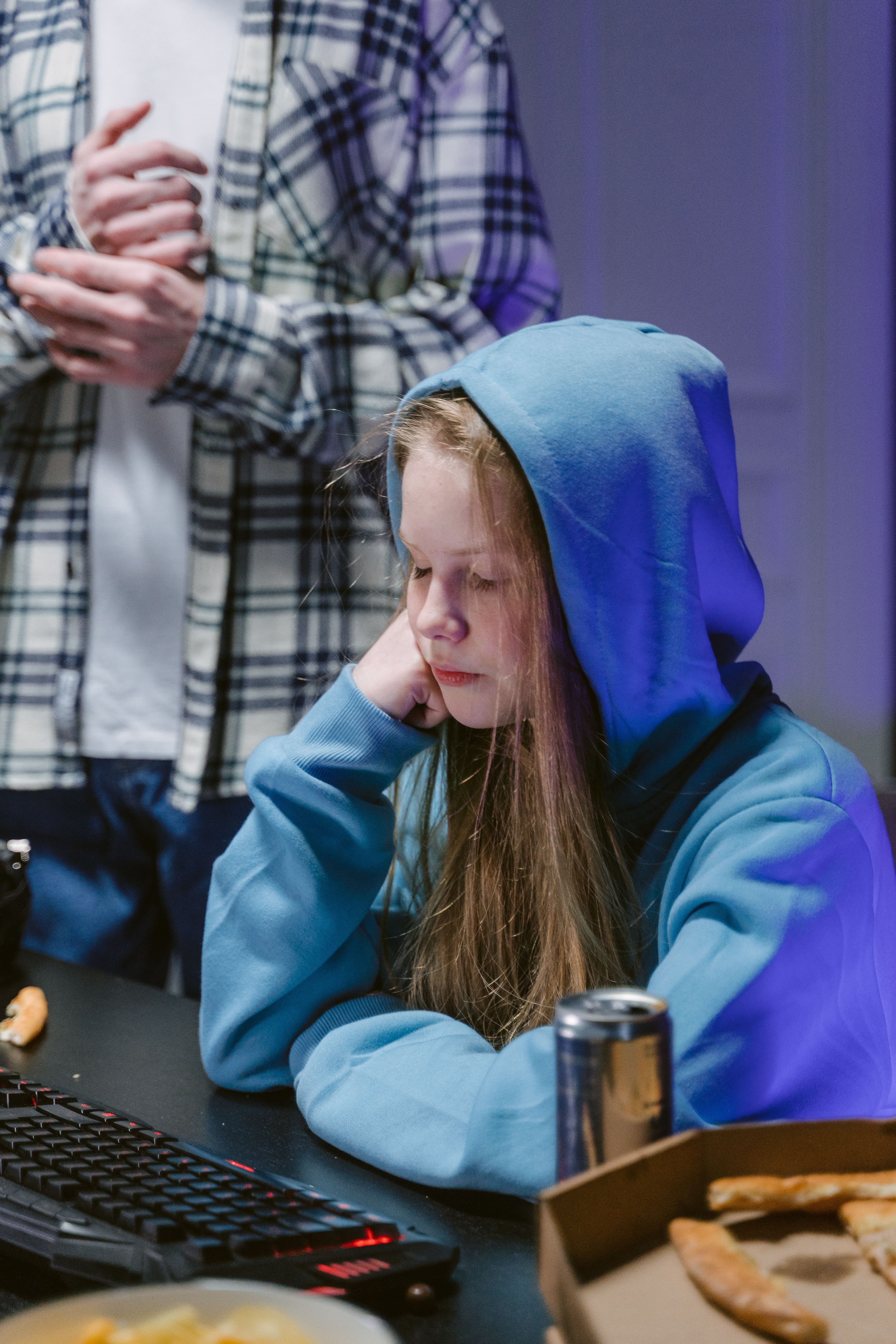 Girl Wearing a Blue Hoodie · Free Stock Photo