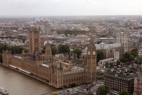 Bird's Eye View of Parliament Building During Daytime