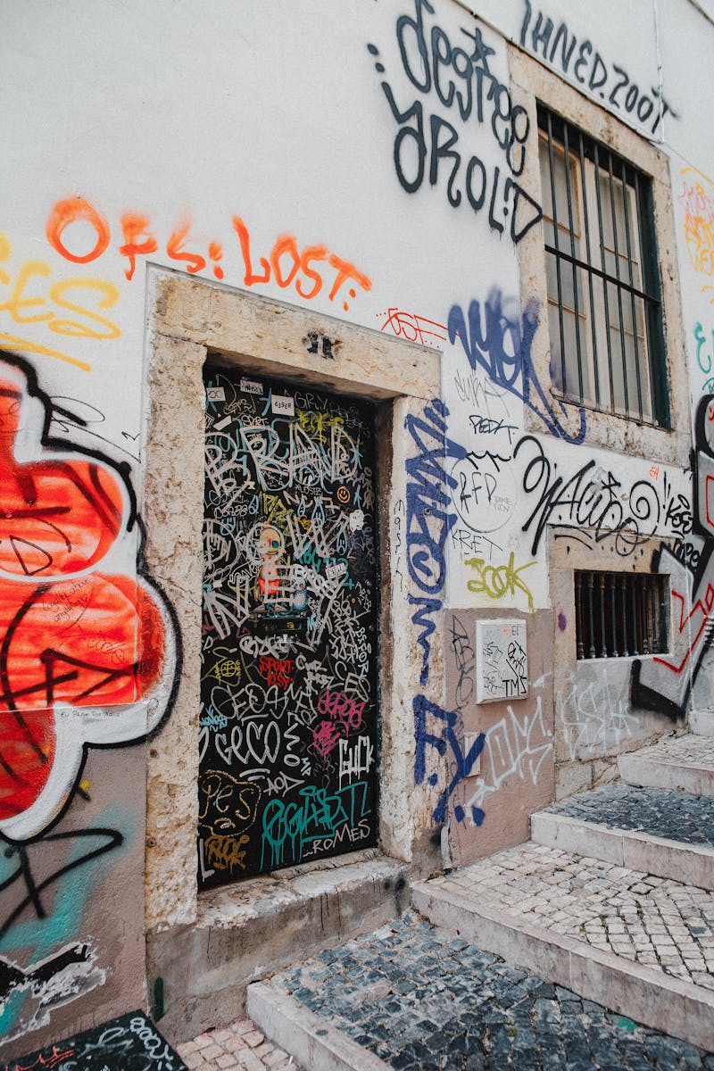 Before graffiti removal