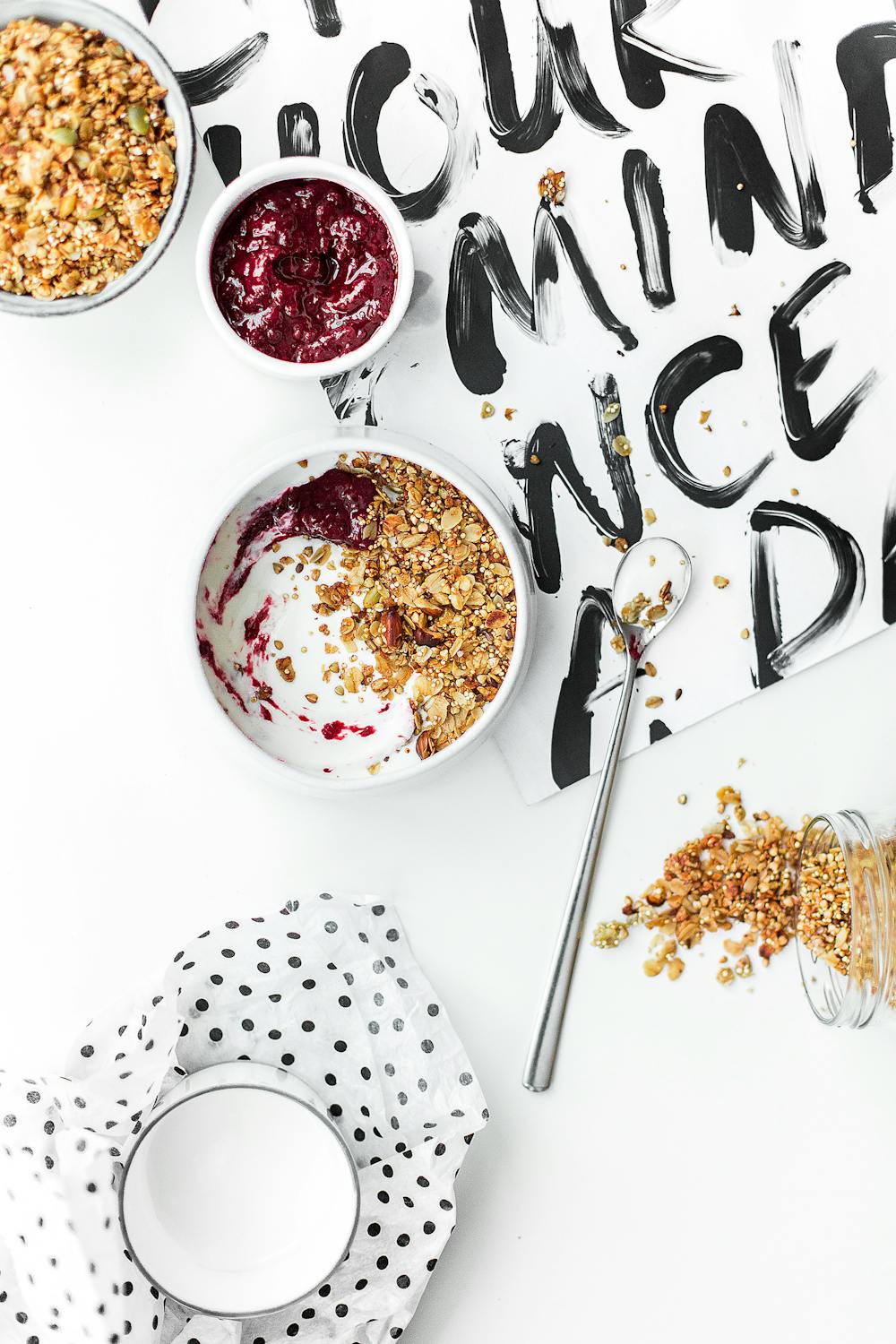 Eating for Gut-Brain Harmony - diverse and colorful gut-healthy foods