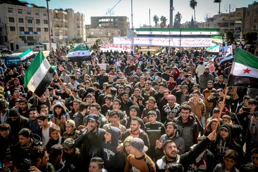 People Holding a Protest Rally