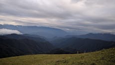 Green Mountains Under White Clouds