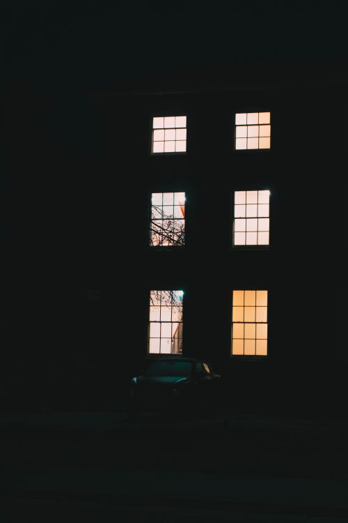 Window Night Color Light in Windows at Night · Free Stock Photo