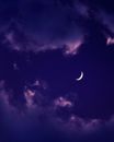 Full Moon in Dark Night Sky