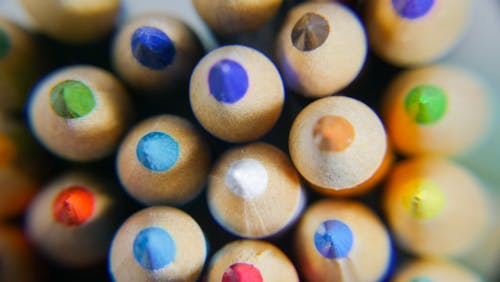 Free Colored Pencil Tips Stock Photo