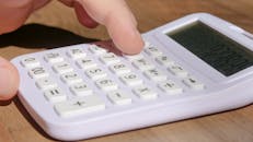 Person Using a Calculator