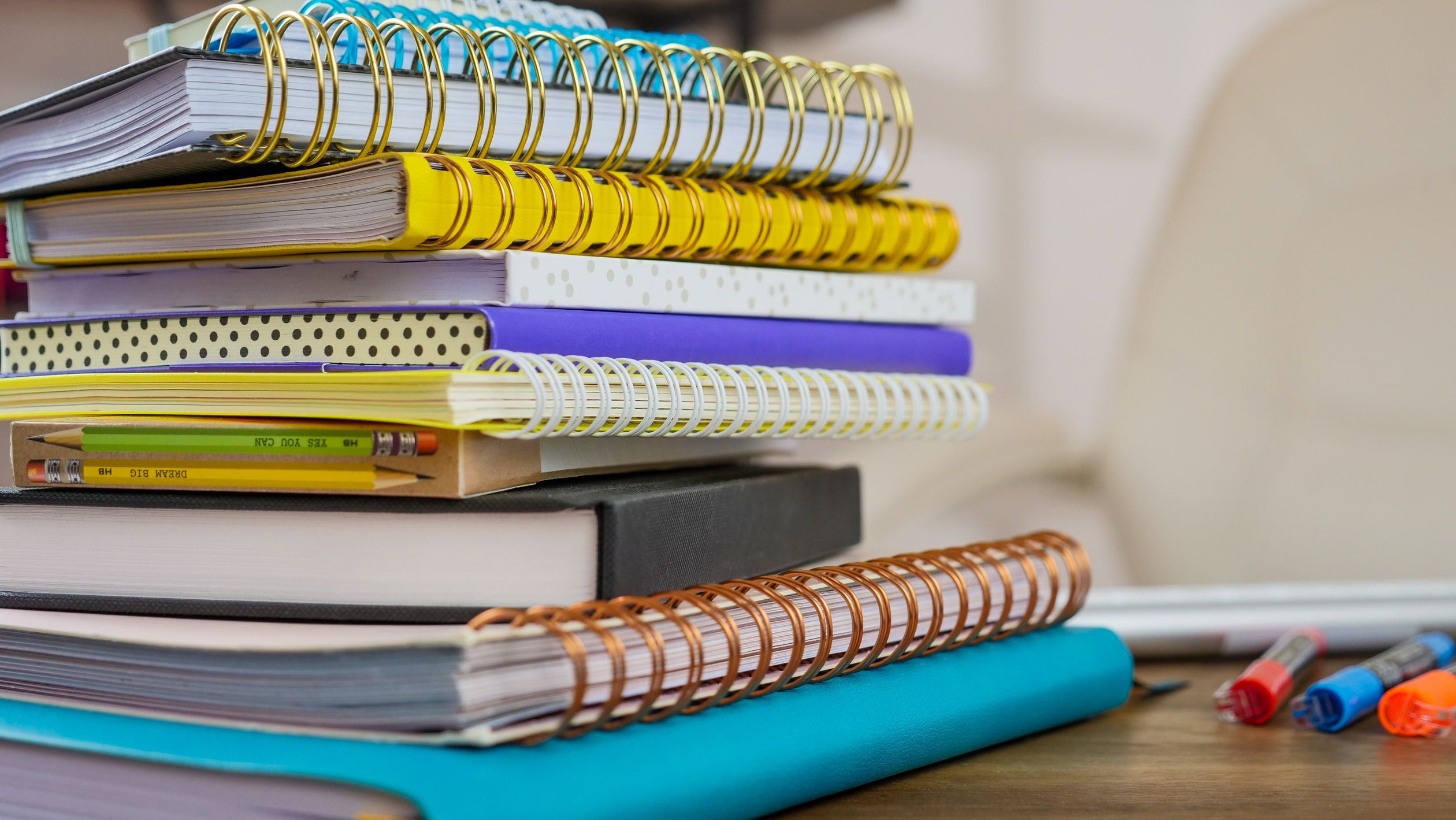 A Stack of Notebooks · Free Stock Photo