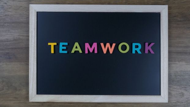 A Wooden Blackboard With Colorful Text