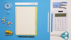 White and Blue Click Pen on White Paper