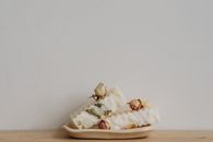White Bar Soaps With Roses on a Ceramic Tray