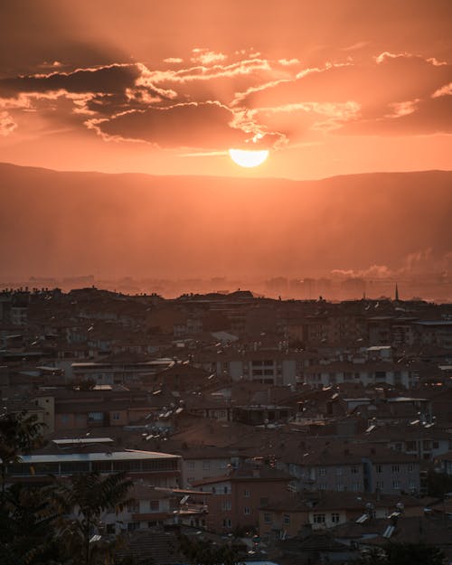 Kostenloses Stock Foto zu architektur, berg, blick auf den sonnenuntergang