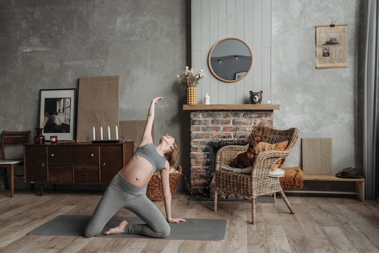 Pregnant Woman Doing Yoga