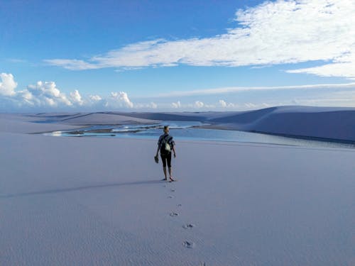Free stock photo of brazil, dune, footprints