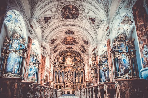 Free Cathedral Interior View Stock Photo