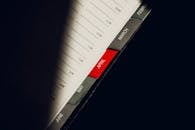 A Close-Up Shot of the Tabs of a Planner