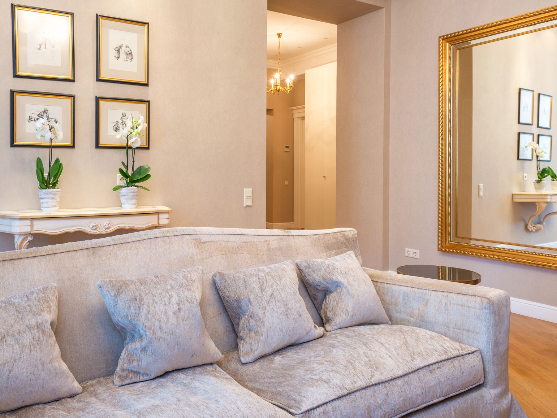 Wallpapering in West Hampstead — surfaces prepped and cut in by hand