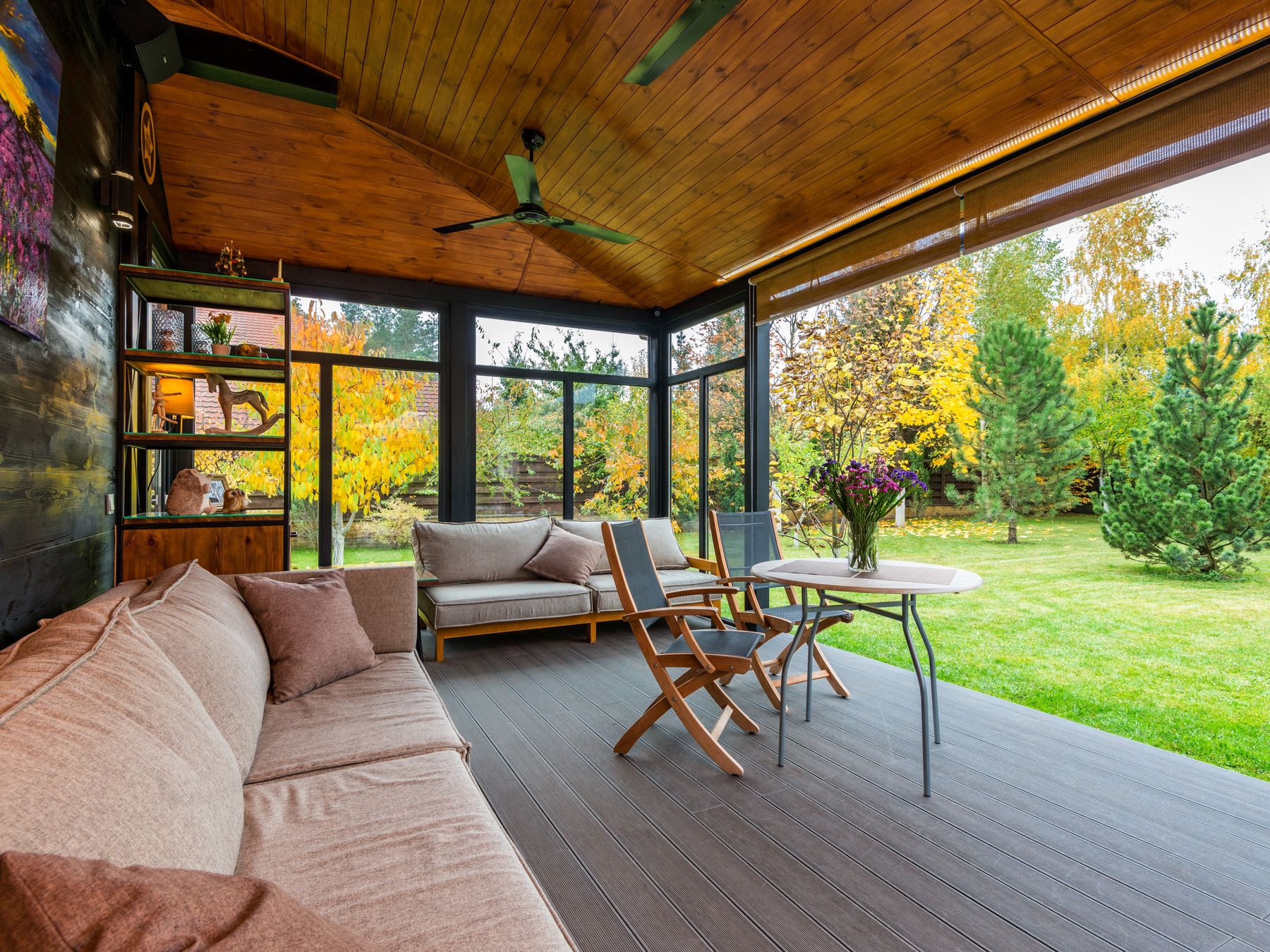 Fence and Decking Painting in New Cross — clean edges cut in around trim and sockets