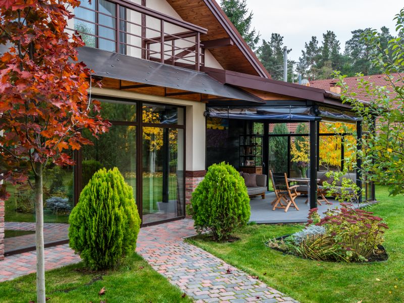 A glazed veranda enclosure on a terrace