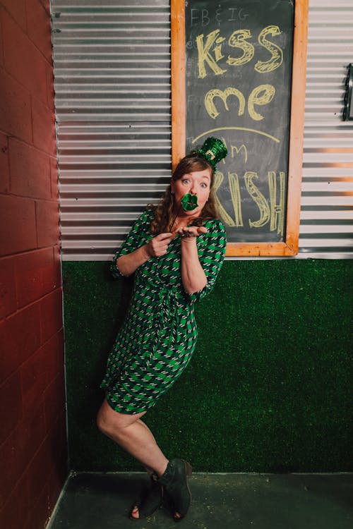 A Woman in Green Dress