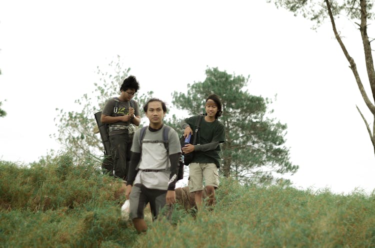 Group Of Men Hiking