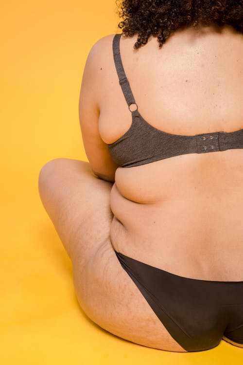 Woman in Cotton Underwear Showing Slimming Concept Stock Photo - Image of  beige, cellulite: 37740304